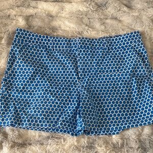 Tommy Hilfiger Blue and White Honeycomb Print Women's Shorts